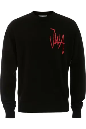 J.W.Anderson Intarsia-strikket uldtrøje med logo