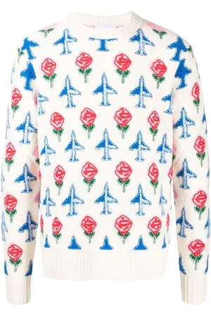 Casablanca Trøje i intarsia-strik med rund hals
