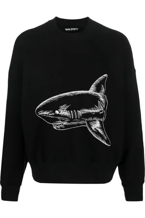 Palm Angels Split Shark sweatshirt med rund hals