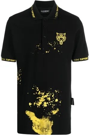 Philipp Plein Polo med malingssprøjt