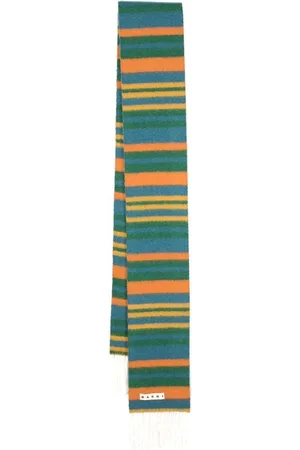 Marni Halstørklæde med frynser og colourblocking
