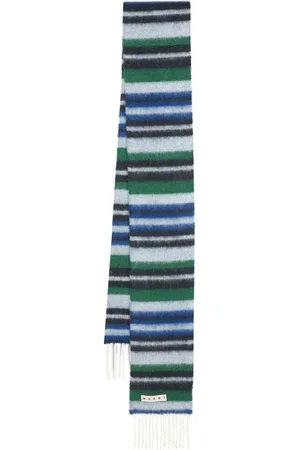 Marni Halstørklæde med frynser og colourblocking