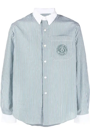Sporty & Rich Stribet skjorte med broderet logo