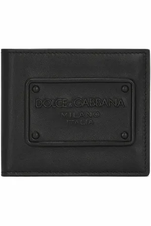 Dolce & Gabbana Foldepung i læder med præget logo