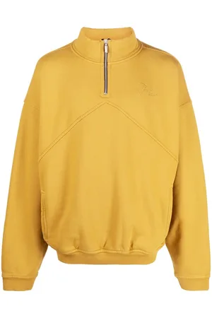Rhude Sweatshirt med broderet logo og kvart lynlås