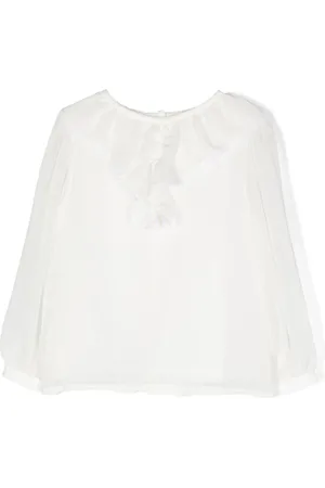 PATACHOU Bluse i chiffon med flæser