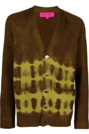 THE ELDER STATESMAN Cardigan i kashmir med batiktryk
