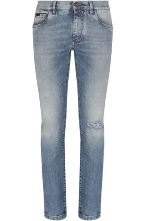 Dolce & Gabbana Skinny-jeans med slitageeffekt