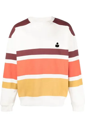 Isabel Marant Stribet Meyoan sweatshirt med logotryk