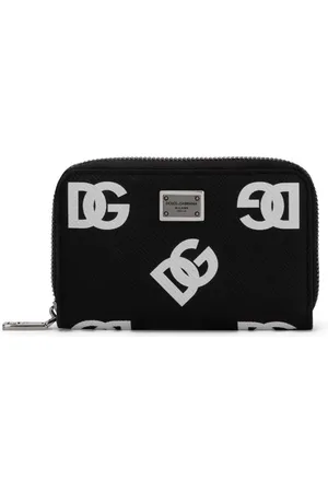 Dolce & Gabbana Læderpung med lynlås og DG-logo