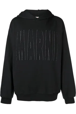Marni Hættetrøje med logo-applikation