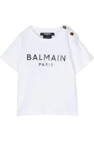 Balmain Kortærmet T-shirt med logotryk