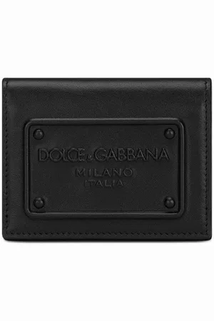 Dolce & Gabbana Foldepung i læder med logomærke
