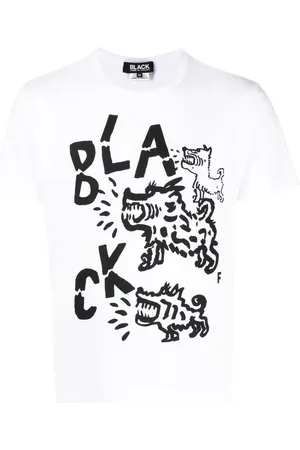 Comme des Garçons Kortærmet T-shirt med logotryk
