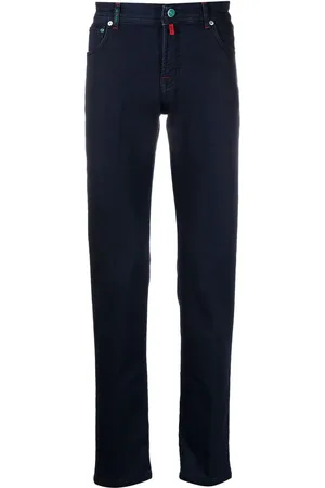Kiton Smalle jeans med lav talje