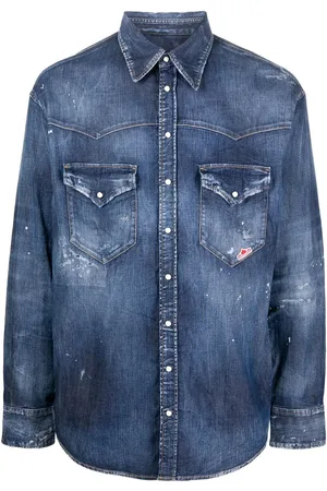 Dsquared2 Denimskjorte med logomærke