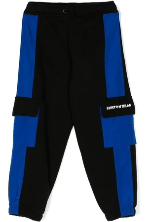 MARCELO BURLON Pixel joggingbukser med logotryk og paneler