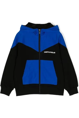 MARCELO BURLON Pixel hættetrøje med logotryk og lynlås
