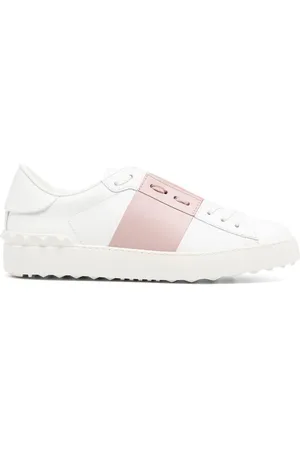 VALENTINO GARAVANI Low-top åbne sneakers i læder