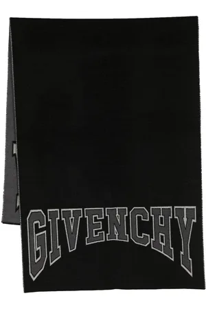 Givenchy Intarsia-strikket tørklæde med logo
