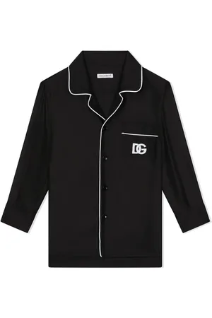 Dolce & Gabbana Pyjamasskjorte med broderet logo