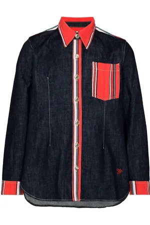 WALES BONNER Cotonou denimskjorte med påsyet lomme