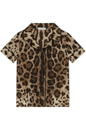 Dolce & Gabbana Silkeskjorte med leopardtryk