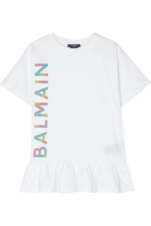 Balmain T-shirt-kjole med logotryk