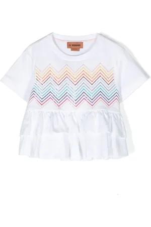 Missoni Peplum-T-shirt med zigzag-tryk