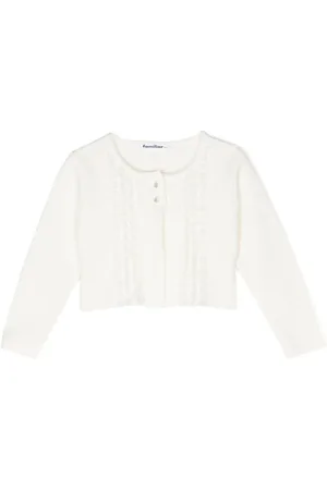 Familiar Flæset cardigan med knapper foran