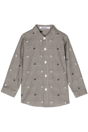 Familiar Prince of Wales-ternet skjorte med knapper