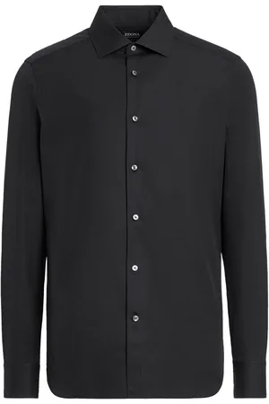 Ermenegildo Zegna Langærmet skjorte med spread-krave