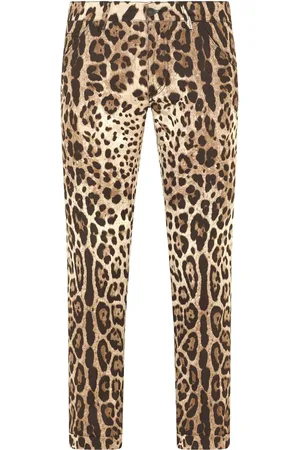 Dolce & Gabbana Skinny-jeans med leopardtryk