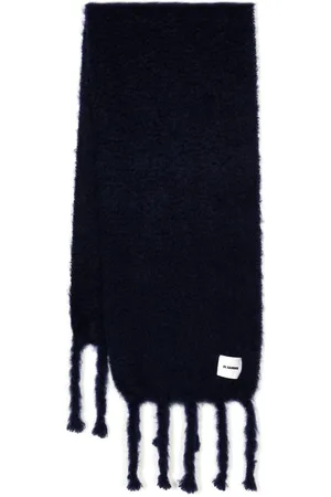Jil Sander Chunky-knit fringed scarf
