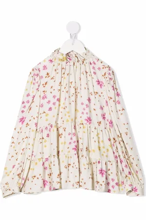 Il gufo Bluse med blomstertryk