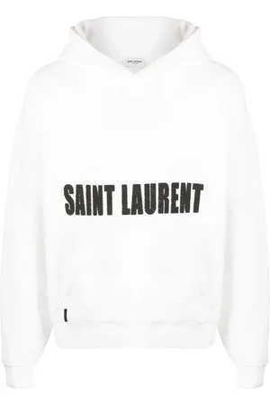 Saint Laurent Tekstureret hættetrøje med logotryk