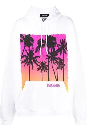 Dsquared2 Hættetrøje med palmetryk