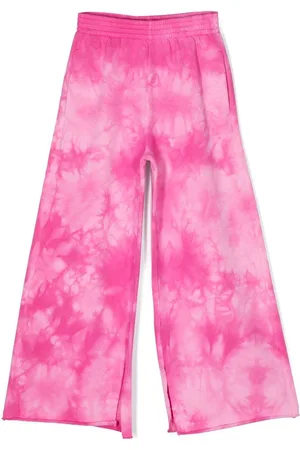 Maison Margiela Bukser med brede ben og batiktryk