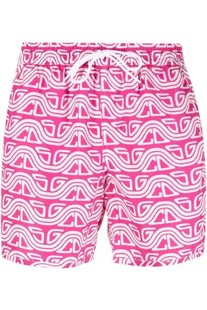 GCDS Badeshorts med abstrakt tryk