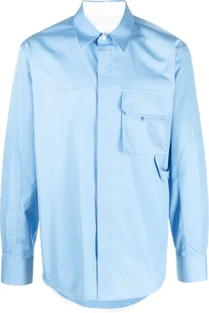 Helmut Lang Skjorte med påsyet lomme og broderet logo