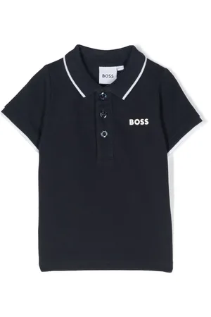 HUGO BOSS Polo i piqué med logotryk