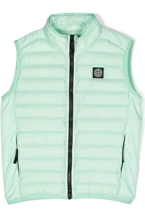 Stone Island Polstret vest med logomærke på brystet