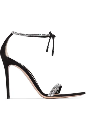 Gianvito Rossi 115 satinsandaler med krystaller