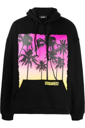 Dsquared2 Hættetrøje med palmetryk