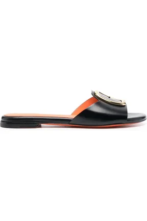 santoni Apricot slip-on sandaler i læder