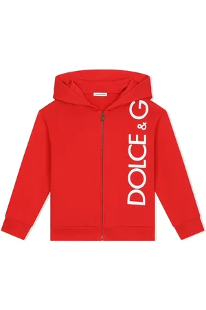Dolce & Gabbana Hættetrøje med logotryk og lynlås
