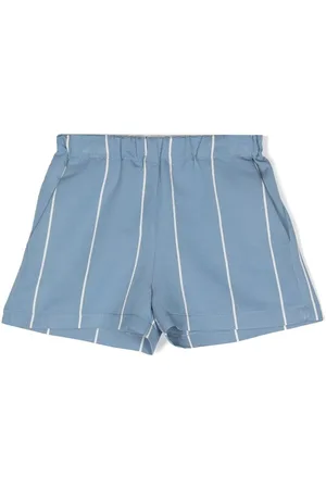 DOUUOD KIDS Stribede shorts med lige ben
