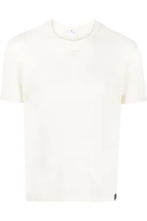 Courrèges T-shirt i mesh med rund hals