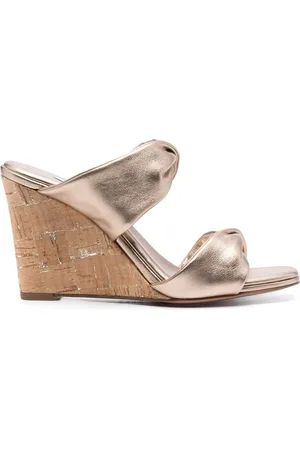 Aquazzura Sandaler med kilehæl og metallisk strop