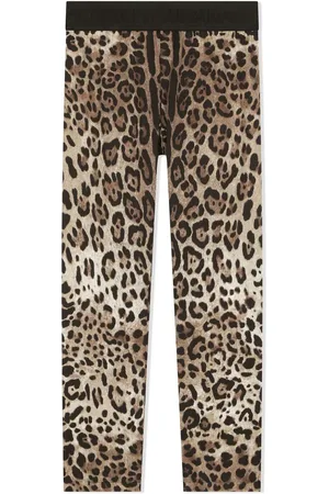 Dolce & Gabbana Interlock leggings med leopardtryk